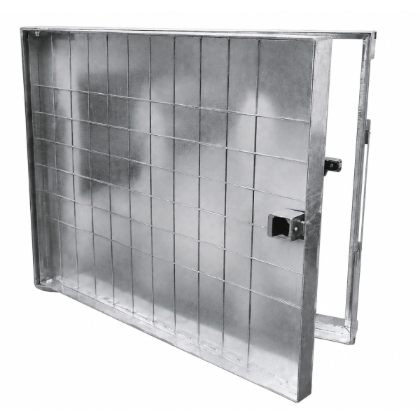 Puerta galvanizada rellenable