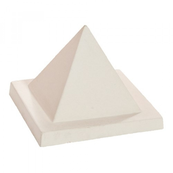Remate pirámide 26x26x21cm blanco hidrofugado