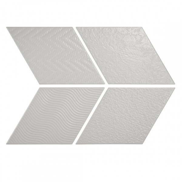 Revestimiento RHOMBUS LIGHT GREY 14X24cm Equipe Cerámicas