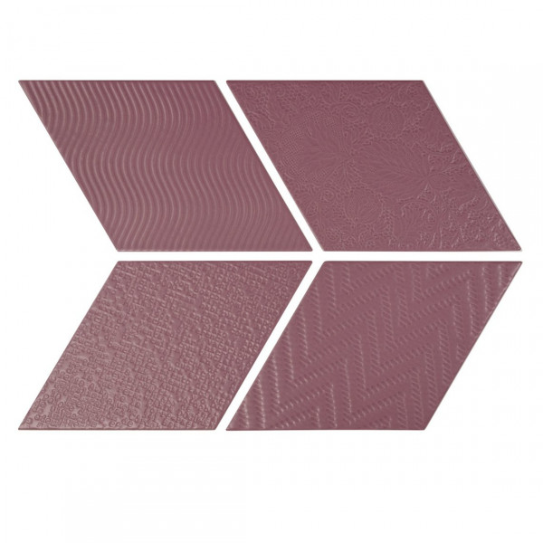 Revestimiento RHOMBUS VIOLET 14X24cm Equipe Cerámicas