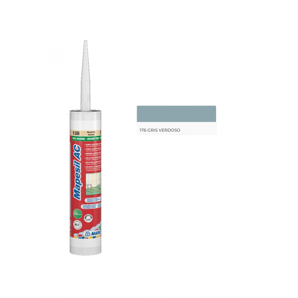 Silicona color Gris Verdoso 176 MAPESIL AC Mapei