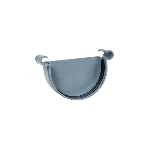 Tapa para Canalón Circular Doble Voluta PVC Diam. 125mm, Gris