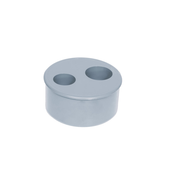 Tapon PVC reductor doble Macho-Hembra 125/40/40 Gris