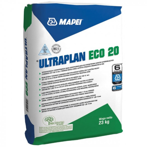 ULTRAPLAN ECO 20 Enlucido autonivelante de hidratación y secado rápido en interiores 1 a 10 mm