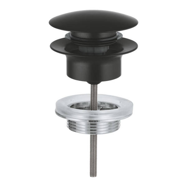 Válvula de desagüe con Push-Open negro mate, GROHE 1024642430