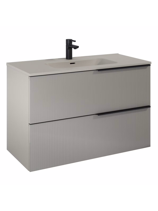 Mueble de Baño y Lavabo Integrado Wish 100cm Crema Cosmic