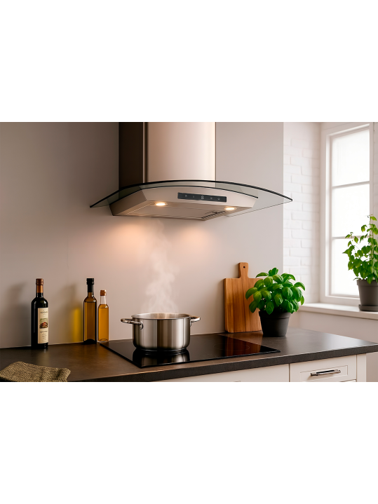 Campana extractora a pared DERBY II Inox/Cristal Thermex