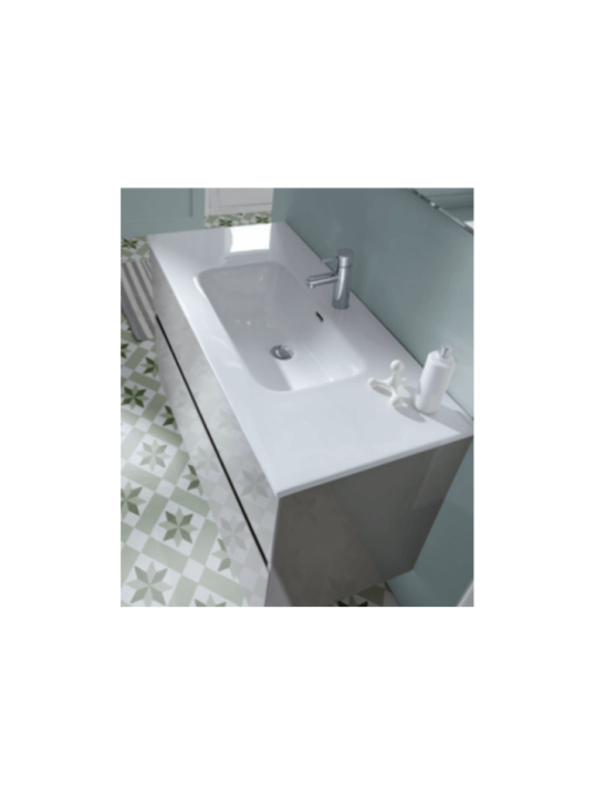 Conjunto de mueble taupe optico 100cm Glass Line Sanchis