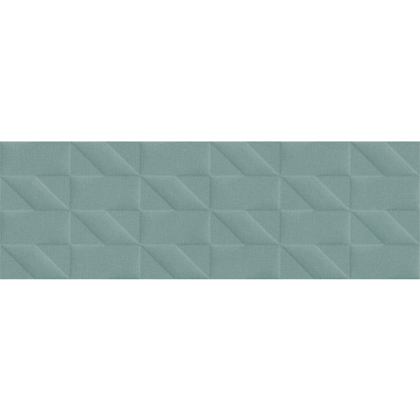 Revestimiento OUTFIT turquoise Struttura Tetris 3D 25x76cm pasta blanca Marazzi