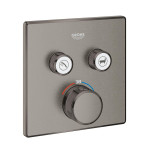 Grifería Termostática SmartControl Empotrado 2 Llaves Grafito Grohe