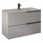 Mueble de Baño y Lavabo Integrado Wish 100cm Crema Cosmic