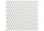 Mosaico enmallado TECH PENNY White Gloss 29,1x31,5cm