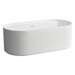 Bañera con textura exenta Laufen SONAR ovalada en blanco 160x81.5x53.5cm