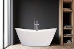 Bañera acrílica VELA exenta 150x74x72cm blanco mate