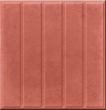 Baldosa Hidráulica de hormigón 5 Barras en Rojo 20x20cm