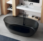 Bañera exenta Puzol 170x80cm Negro Hidronatur