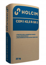 Cemento de albañileria Gris Sulforesistente Holcim 25KG CEM I-42,5 R SR5 