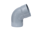 Codo PVC evacuación M-H 67º de 110mm diámetro Gris
