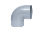 Codo PVC evacuación M-H 87º de 90mm diámetro Gris