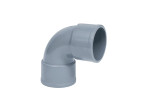 Codo PVC evacuación H-H 87º de 32mm diámetro Gris