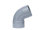 Codo PVC evacuación H-H 67º 30' de 50mm diámetro Gris