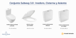Conjunto Inodoro, Cisterna y Asiento Subway3.0 
