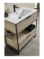 Mueble de baño a suelo ESTRUCTURA 80 cm acabado madera