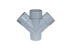Injerto Doble Plano Macho-Hembra 45º Gris 