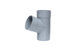 Injerto Simple Macho-Hembra 67º de 90mm diámetro, Gris