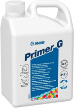 Imprimación para yeso con cemento cola Primer G de Mapei, formato de 1kg