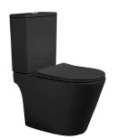 Asiento Inodoro Roma negro Mate con caída amortiguada