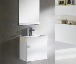 Conjunto mueble de baño PARIS blanco con lavabo y espejo B&K