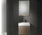 Conjunto mueble de baño PARIS roble con lavabo y espejo B&K