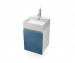 
Mueble de baño suspendido HANG OUT blanco y azul módulo cuadrado + lavabo B&K
