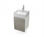 Mueble de baño suspendido HANG OUT blanco y gris módulo cuadrado + lavabo B&K