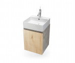 Mueble de baño suspendido HANG OUT roble módulo cuadrado + lavabo B&K