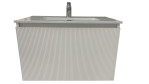Mueble Baño textura Acanalada Blanco 80cm Sanchis