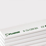 Placa de yeso natural PLADUR 15X1200X2600mm de borde afinado REF. 161304