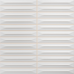 Nairobi Kit Kat Arrow White, revestimiento 20 cm con precorte (1,5 x 10 cm) en relieve