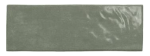 Zoe Green Mate 7,5 x 20 cm, revestimiento pasta blanca