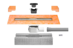 SET KERDI-LINE-H 40 desagüe lineal 100 cm de acero inoxidable y salida horizontal KLH40GE100