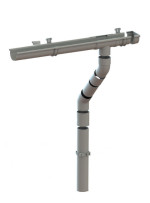 Sistema Canalón Circular Doble Voluta Modelo CA-125 Gris Oscuro