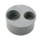 Tapon PVC reductor doble ciego Macho-Hembra 125/50/40 Gris