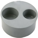 Tapon PVC reductor doble ciego Macho-Hembra 125/75/40 Gris