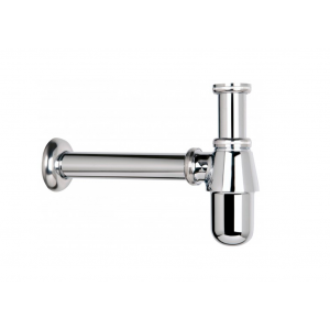 Sifón botella laton cromado para lavabo/bidé