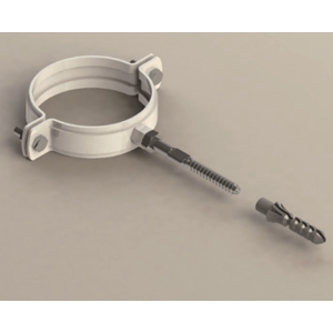 Abrazadera Fijacion Con Tirafondos Aluminio Blanco Diam 125 Convesa 