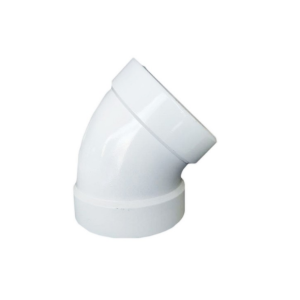 Codo 45º C/Dos Juntas Aluminio Blanco Macho-Macho Diam 125MM Convesa 