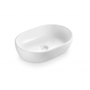 Lavabo TOULOUSE sobre encimera blanco ovalado