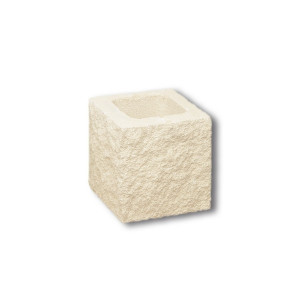 Medio bloque doble Split GANDIA 20x20x20cm Blanco Hidrofugado