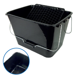 Cubeta de plastico 34,5x28x21,5cm con rejilla 